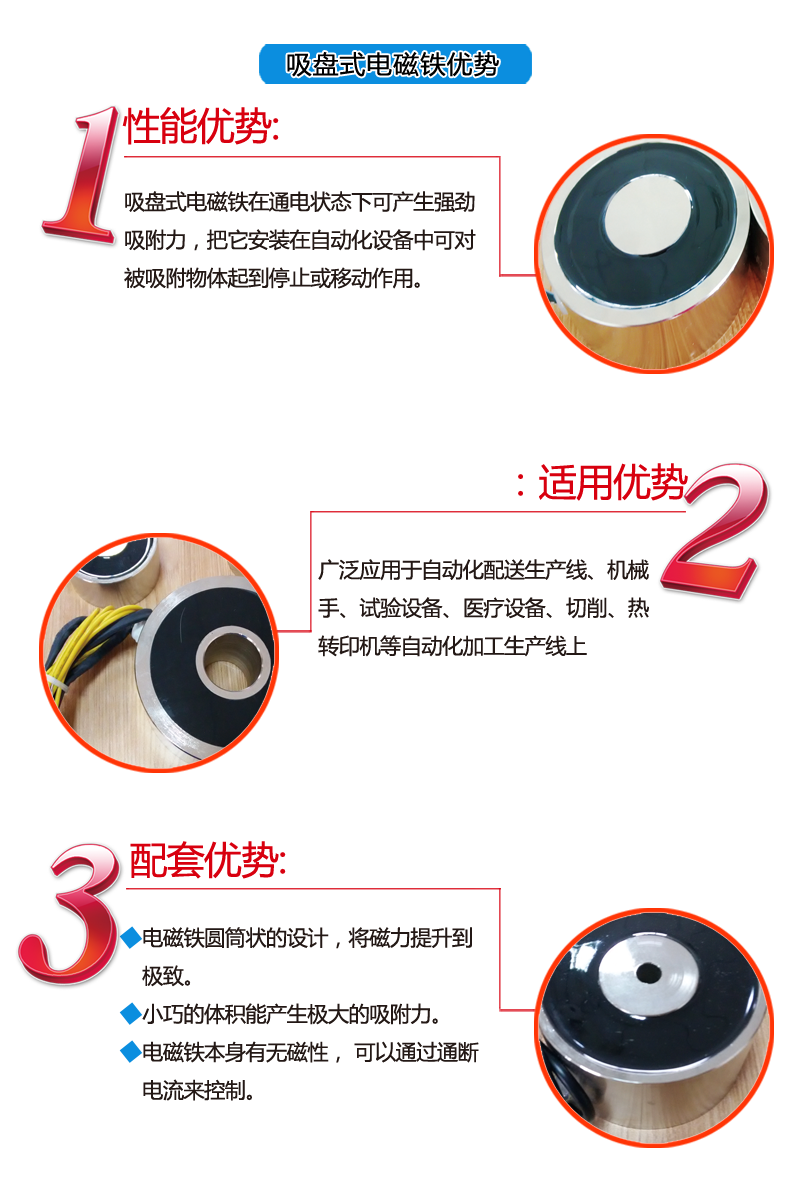 自动化机械手用电磁吸盘优势介绍厂家