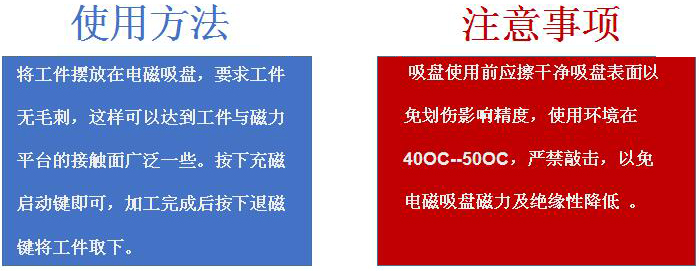 密极电磁吸盘使用方法和注意事项