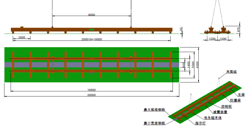 吊板材电磁吸盘